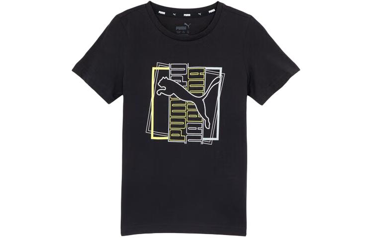 PUMA Cloud Tie Dye T Shirt Black Kids 847281-51 128