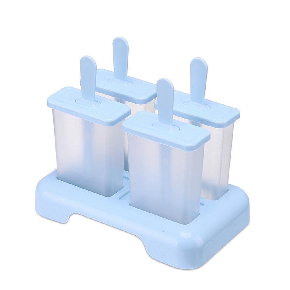 8/4grids Ice Cream Molds 4 Popsicle Molds Set Popsicle Ice Tray Ice Cream Reusable With Stick Cover Ice Mold Kitchen Accessories