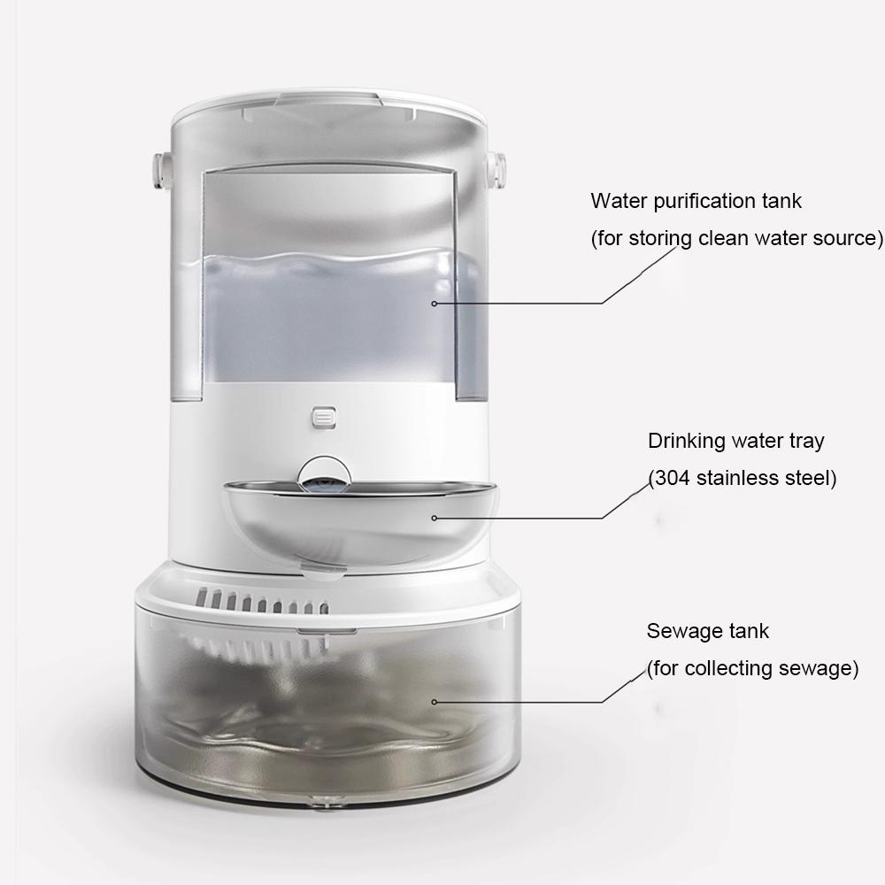 3.8L Wireless Automatic Cat Fountain Pet Water Feeder Gravitation water feeder Timed Smart Dog Water Dispenser No filter require