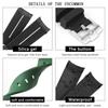 Curved Interface Rubber Watch Strap 20mm Men Women Waterproof Sports Watch Band for Moonswatch Watchband Watch Accessories