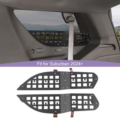 Car Metal Trunk Side Window Fence Storage Railing Bracket Shelf Fit For Suburban GMC-YUKON/Tahoe 2024 Up Car Interior Accessories