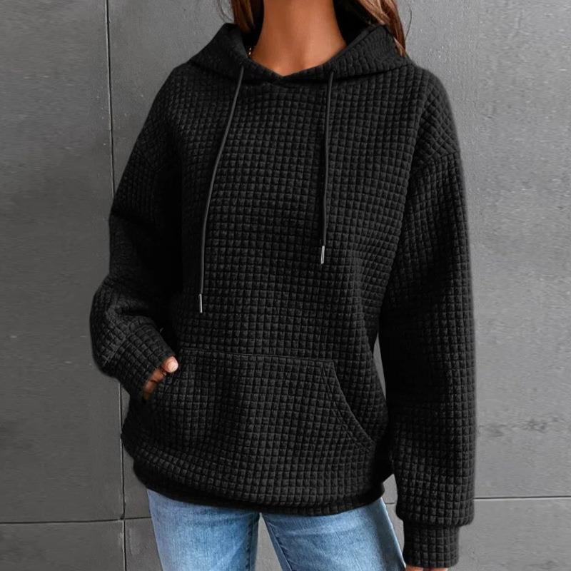 2024 Autumn & Winter Women's Round Neck Long Sleeve Sweater - Solid Color