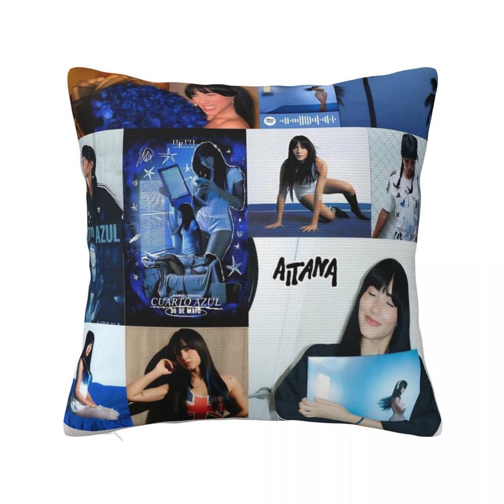 Aitana Spanish Music Singer Photo Pattern Pillow Cover Cushion Cover Square Pillow Case Morden Pillowcases For Living Room Chair