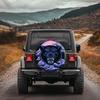 Fierce Blue Wolf Clouds Spare Tire Cover for SUVs Weather-Resistant Vehicle Protection