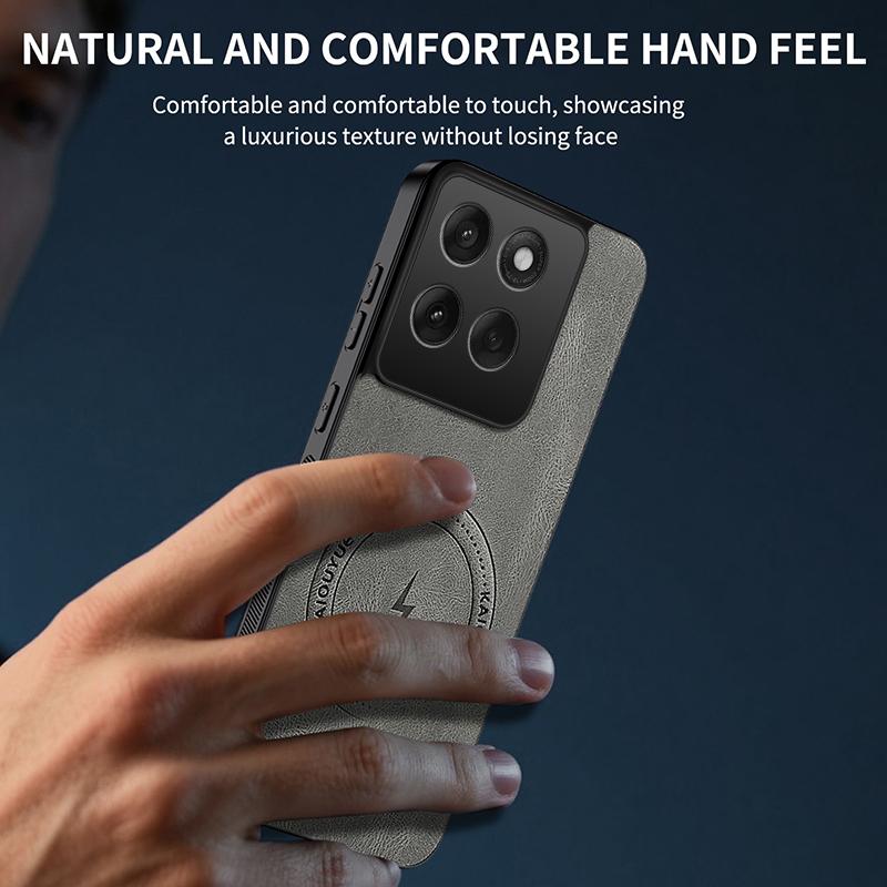 For Motorola Edge 60 Fusion / Pro / 60 60s New Magnetic Matte PU Leather Camera Lens Protector Back Case Wireless Charging Cover