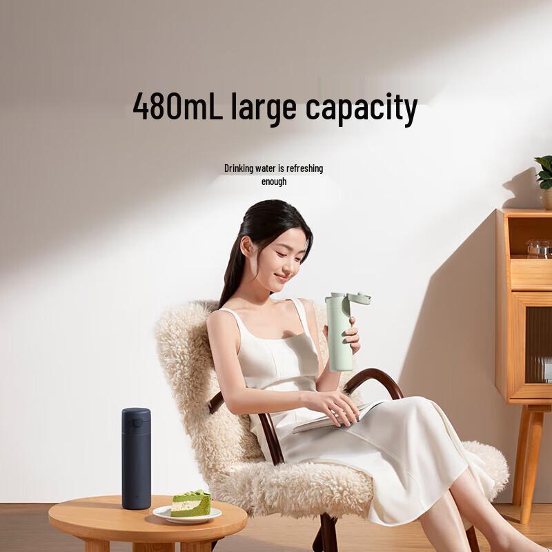 Xiaomi Mijia 480ml Thermoskanne mit Ausgießerdeckel aus Edelstahl