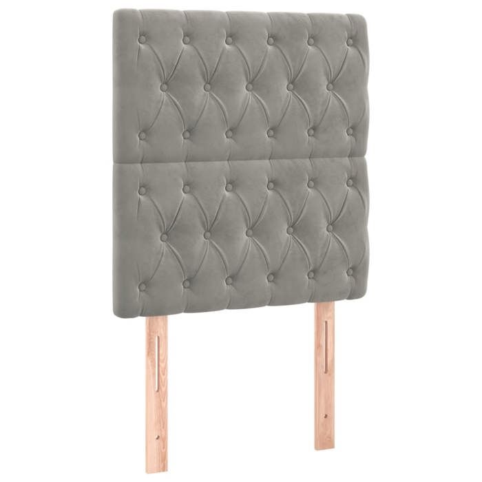 Maison Exclusive - Tête de lit Gris clair 80x7x118/128 cm Velours