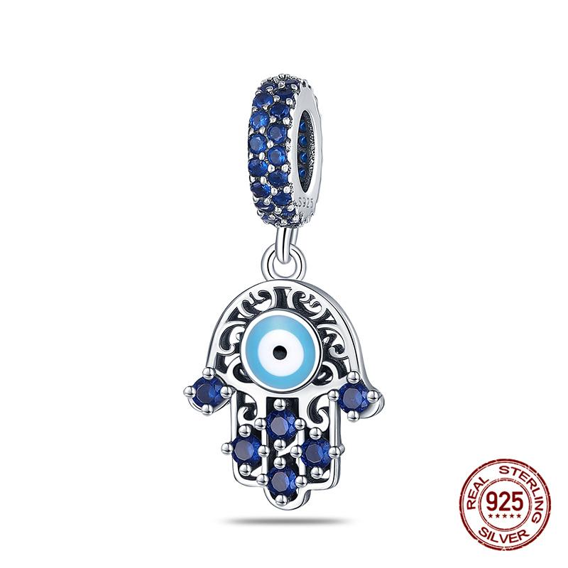 Original Charms Copper Devil'S Eye Series Charm Beads Fit 3Mm Original Bracelet For Women Diy Jewelry Gifts Making