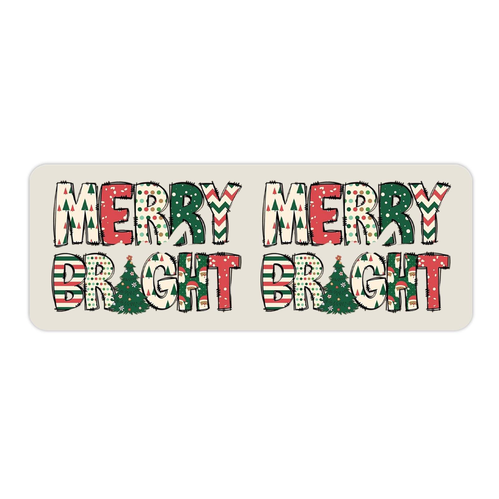 

Christmas Kitchen Anti-slip Mat Carpet Flannel Doormat One-piece Set One Size