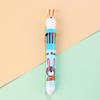1Pc Kawaii Cute Rabbit Multicolor Pen 0.5mm Colorful Ink Pen Cartoon Creative Gel Cartoon Bunny Pen Ten-Color Brown Colorful 10-Color Back To School S