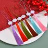 2pcs/Lot White Lotus Pendant Tassel Hanging Tassel Silk Fringe Bangs Flower Tassel Trim Key For Curtains Home Decor Accessories