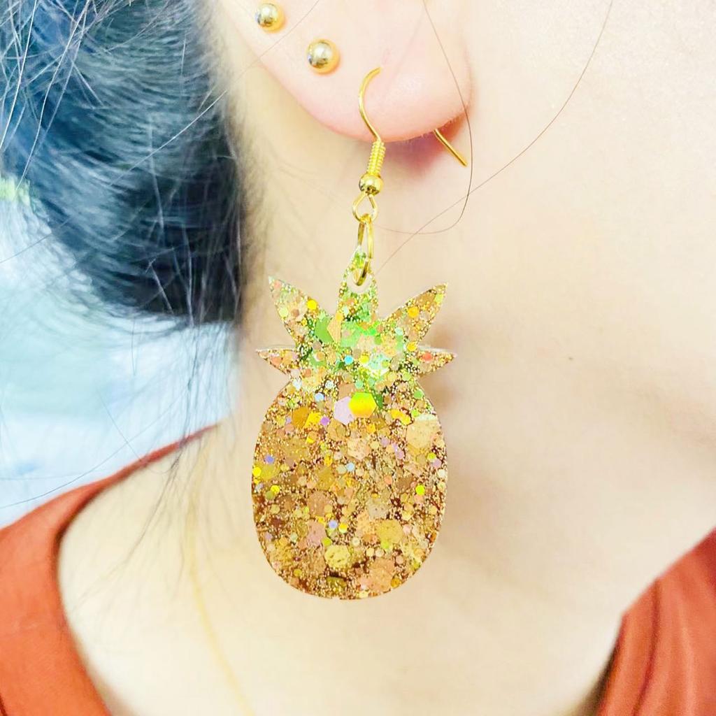 Fruit Pear Earring Decor Mold DIY Epoxy Resin Keychain Silicone Mold Pendant Mold Home Decorations Mold