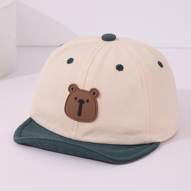 Cute Bear Kids Baseball Cap With Sunshade For Spring Autumn Playtime