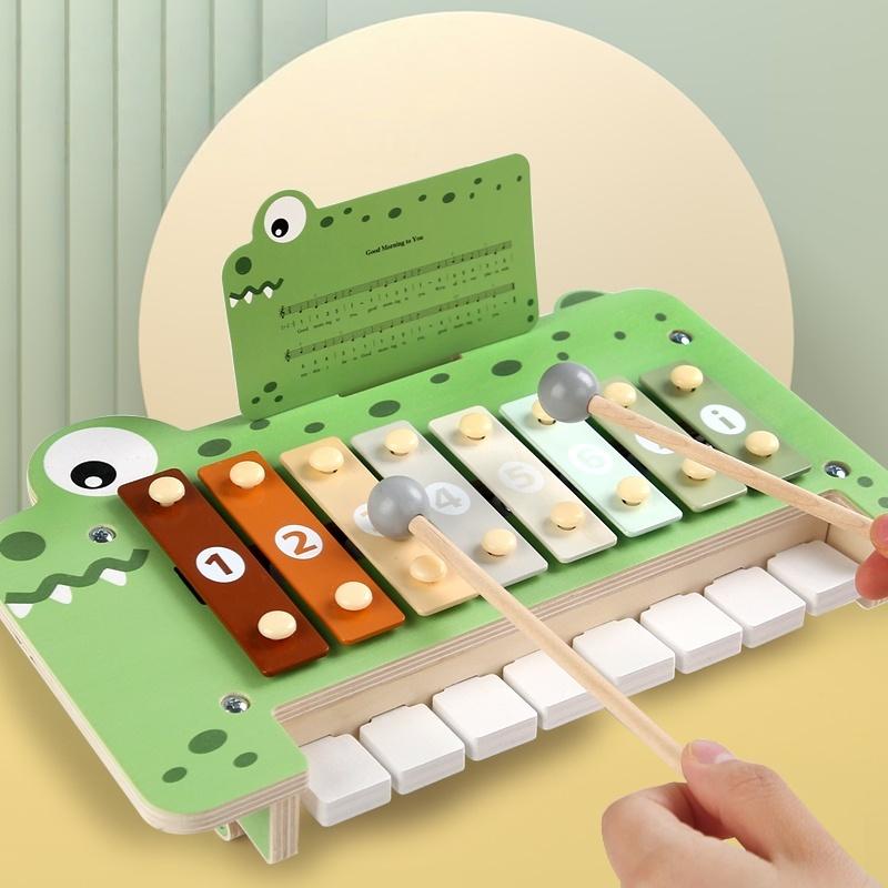Musical Instruments Montessori Wooden Toys Percussion Xylophone Set for Toddlers Preschool Educational Gifts