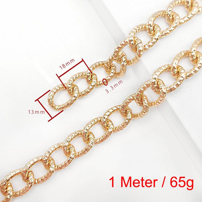 1 Meter Aluminum O-Shaped Twist Double Chain for DIY Necklace Bracelet Jewelry Making Clothing Bag Component Accessory Supplies