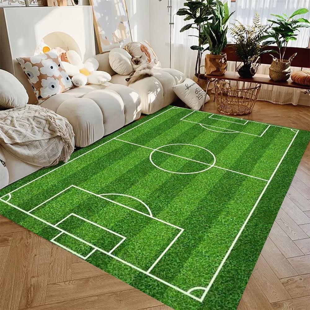 3D Ball Soccer Carpet Living Room Floor Mat Non Slip Bedroom Doormat Washable Home Hallway Area Decor Rug Kids Play Area Rug 40x60cm