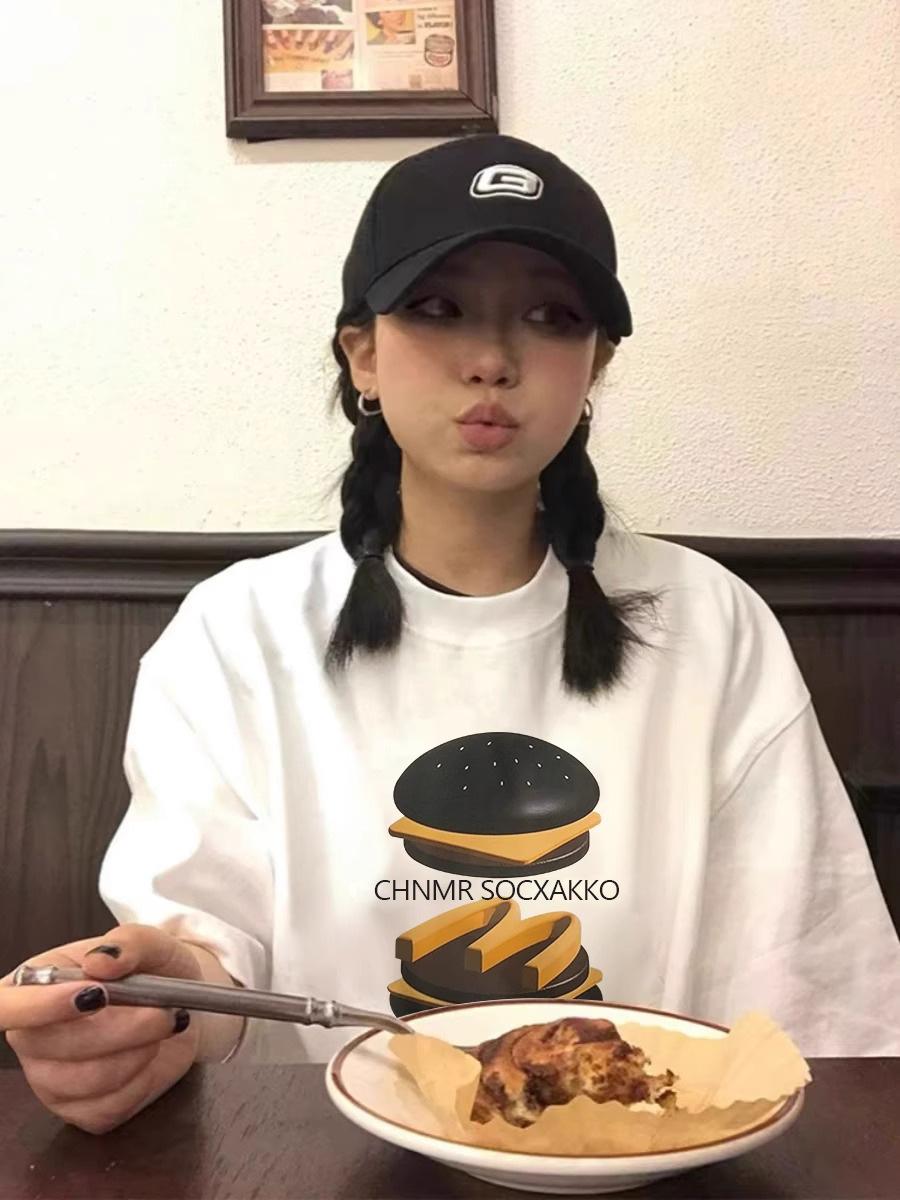 

Plus Size Women s Pure Cotton White Short Sleeve T-Shirt, 2025 New Summer American Style, Loose Fit. M білий