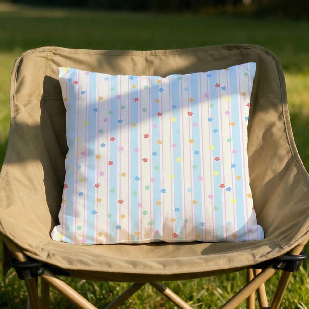 Slim Stripes Cushion Cover Soft Reversible Durable Pillow Cover MultiScene Use for Home Car Daily Comfort