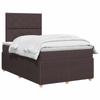 Box Spring Bed with Mattress Dark Brown 120 x 200 cm Fabric