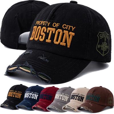 Hot Sale Cotton Vintage Cap High Quality BOSTON Letter Embroidery Baseball Cap Men And Women Outdoor Sports Hats