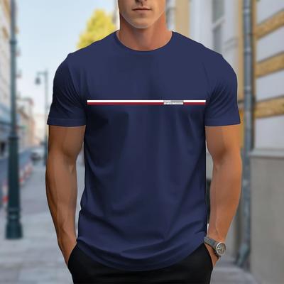 Nuova T-shirt Estiva da Uomo Moda Personalità Semplice Stampata T-shirt da Uomo Top