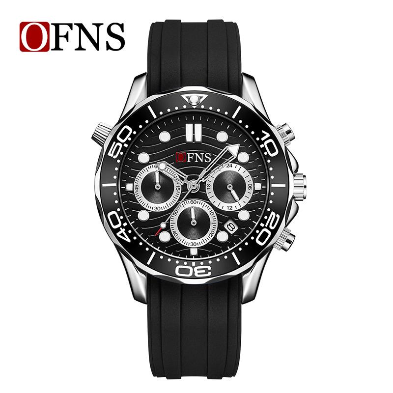 OFNS Men s Luminous Calendar Quartz Multifunction Sports Chronograph Watch