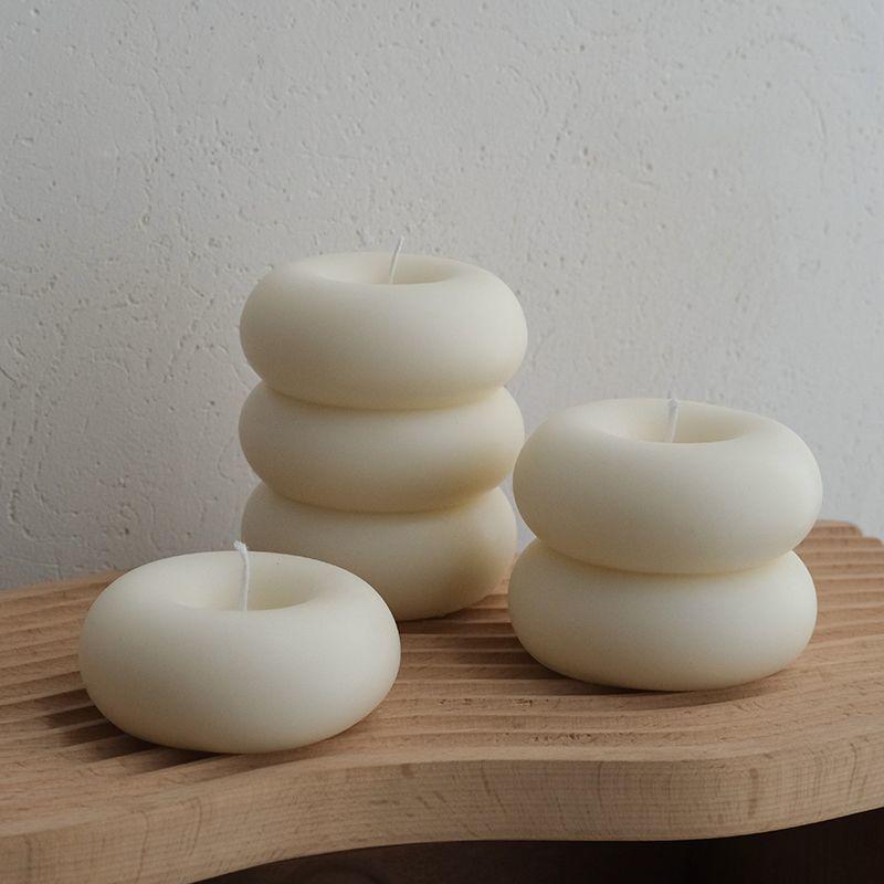 Aromatherapy Candle Round Solid Color Candle Creative Home Decoration Candle Bedroom Birthday Gift