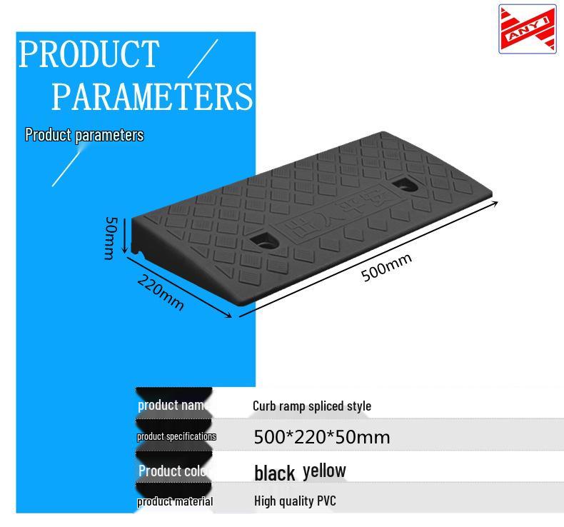 Portable Curb Ramp Triangle Pad for Cars
