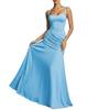 Rock Damen Sommerkleid, Europäische und Amerikanische Damenbekleidung, Strandurlaub Stil Einfarbig Taille Hosenträgerkleid