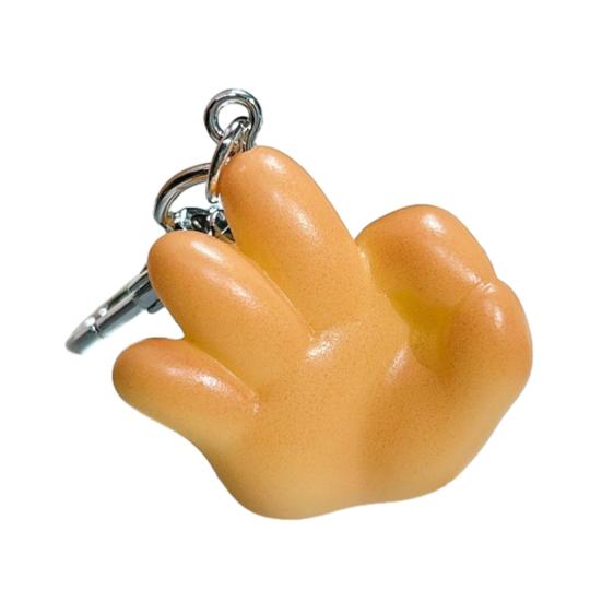 Bag Pendant Realistic Multiple Gestures OK Hand Shape Resin Keychain High Simulation Bread Charm Key Holder D