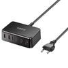 PD120W 4C2A Desktop Charger 4USB C 2USB A Port Fast Charging Hub Power Adapter for Multiple Devices ABS Housing