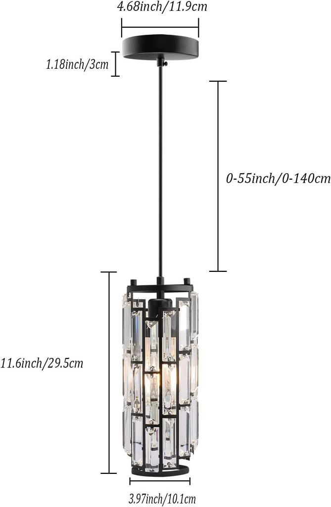 Modern Crystal Pendant Light Home Appliance Crystal Hanging Lamp for Dining Table Bar Bedside Crystal Suspension Fixture 220v