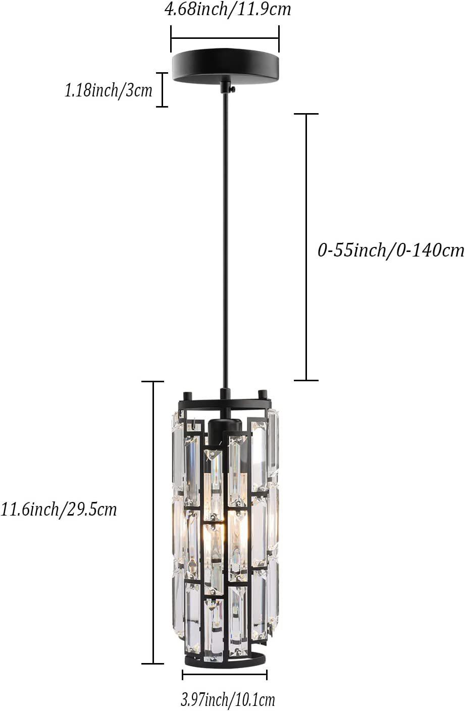 

Modern Crystal Pendant Light Home Appliance Crystal Hanging Lamp for Dining Table Bar Bedside Crystal Suspension Fixture 220v
