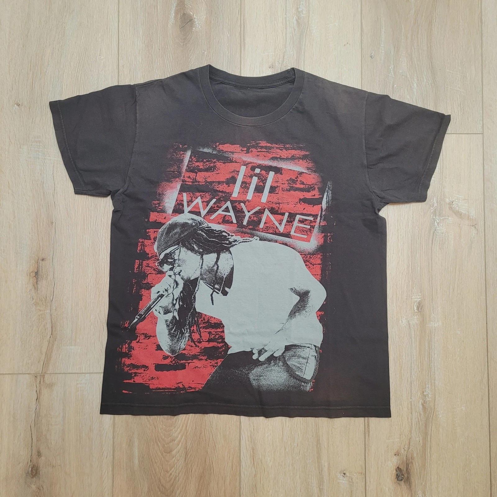 Футболка Lil Wayne M VTG 2010 Young Money Rap Tee Подходит на Medium Укороченная Короткая YMCMB S