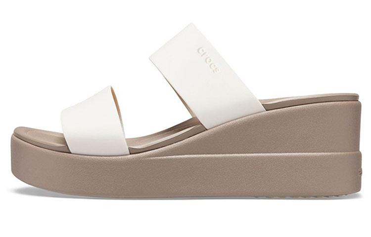 Crocs Brooklyn Lightweight Mushroom Gray Sandals Women s 206219-16T 39-40