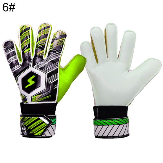 

Adult Kids Football Soccer Goalkeeper Goalie Full Finger Hand Protection Gloves Size 6 зелений