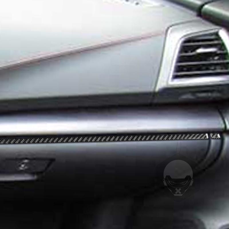 Real Carbon Fiber Car Accessories Glove Storage Strip Trim Cover Soft Sticker For Subaru Impreza 2017- Crosstrek 2018-