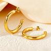 Temu Europe Hot-Selling Luxury Hoop Earrings: Non-Fading Women's Studs with High-End Feel.