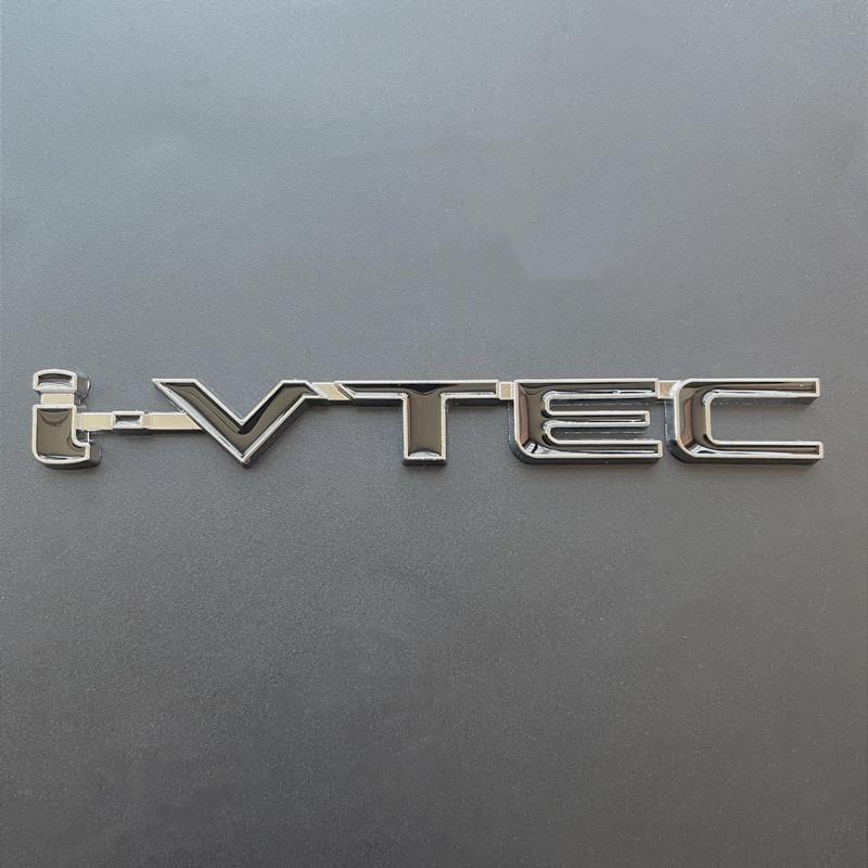 3D Chrome Metal Car Letters Rear Trunk Badge Emblem IVTEC Logo I VTEC Sticker For Honda City Civic Accord Jazz CRV  Accessories