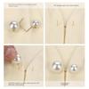 3/6/8PCS Double Head Pin Pearl Brooch Non-Slip Brooches New Waist Fastening Pins  Scarf Fastening