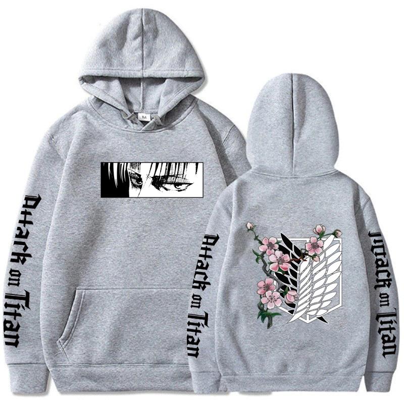 Japanese Animation Attack on Titan Hoodie Men and Women Harajuku Pullover Street Wear Unisex Autumn Winter Sweater