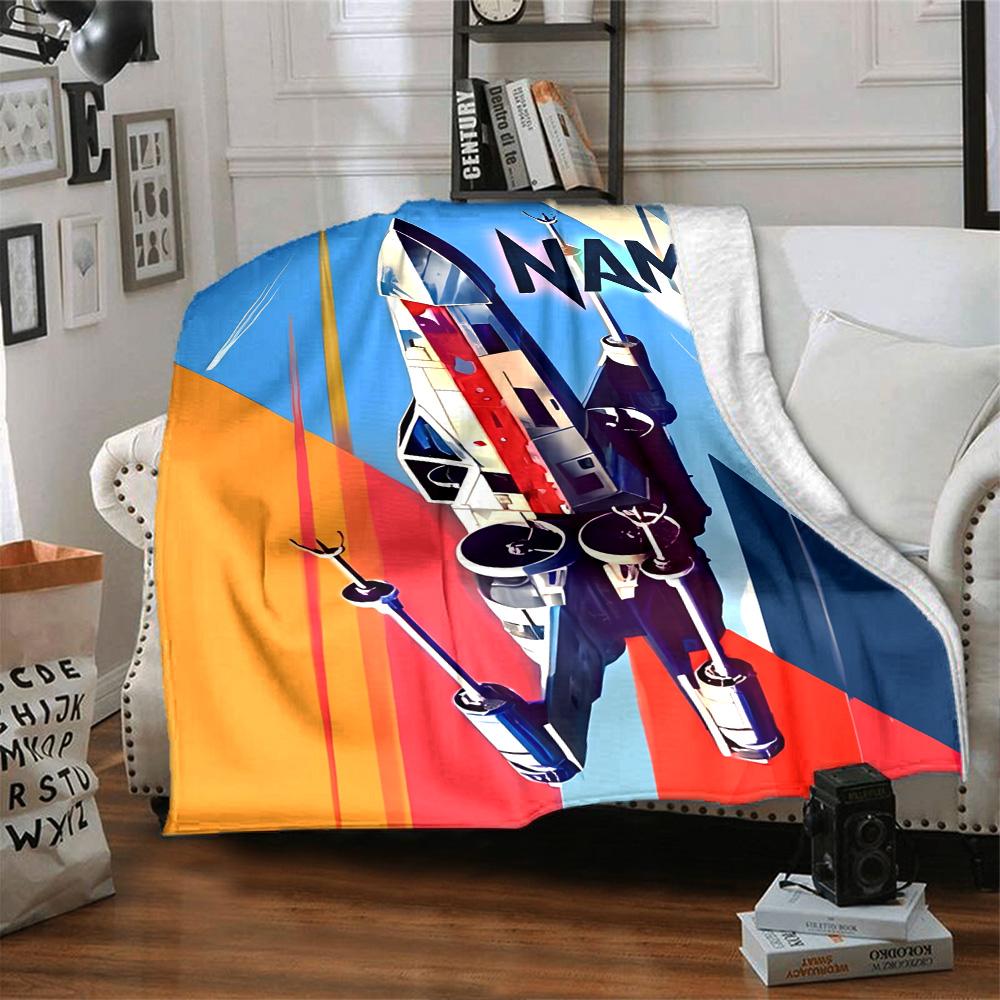 Star Wars Personalized Name Blanket Gift Personalized Blanket Comfortable Versatile for Livingroom Home Decor Couch Sofa Ideal for All Seasons
