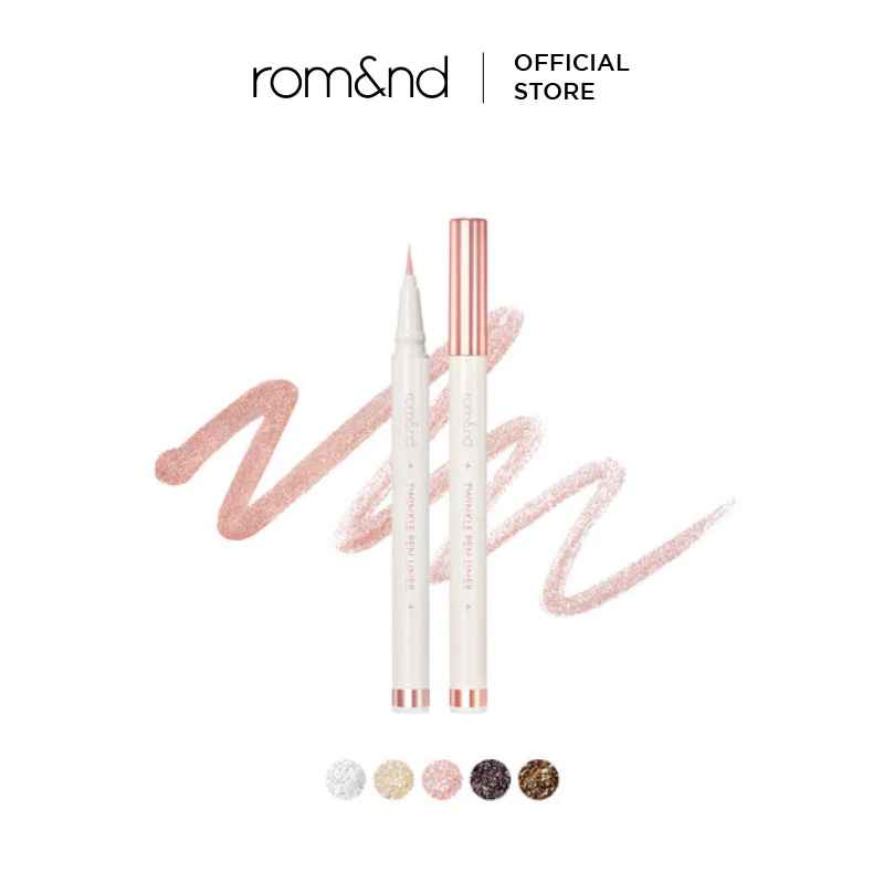Rom&nd TWINKLE PEN LINER, Long-lasting, Make-up, Kbeauty, Korean Cosmetics, Sample