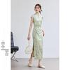 VICTORIA&VERA New Chinese Style Bamboo Print Qipao Dress