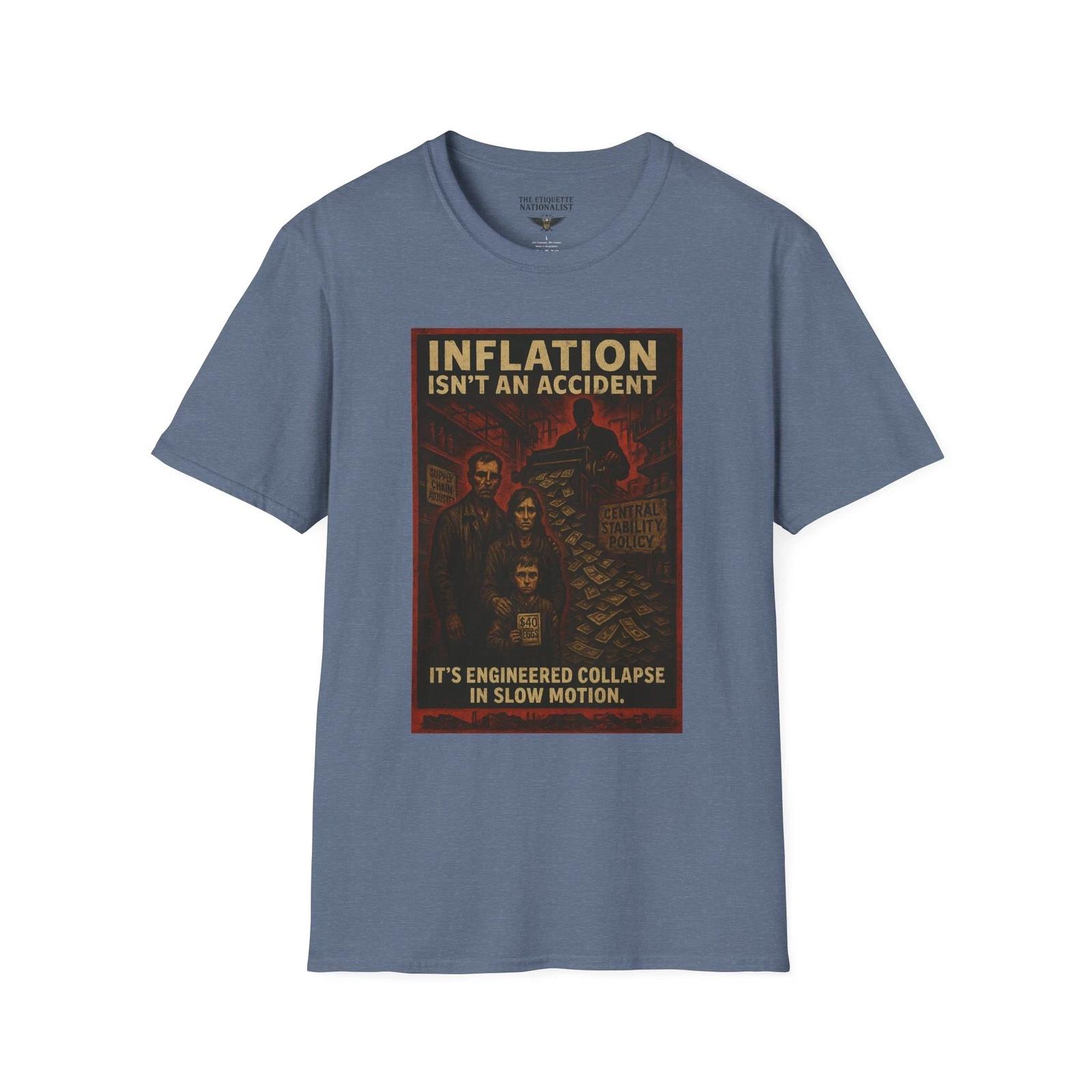 Inflation Isn’t an Accident Tee, Collapse Warning Tee, Anti-Fed Liberty Graphic 2XL