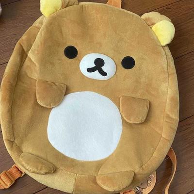 Mochila de Pelúcia Urso Rosto Grande Fofo Mochila Escolar Cartoon de Grande Capacidade Para Crianças Presente