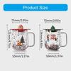 Insulated Christmas Glasswares Holiday Seasonal Coffee Mugs Insulated Glass Cup for Coffee Hot Chocolate