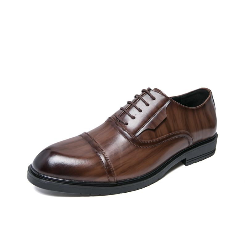 Fashion Trendy British Oxford Men's Wedding Suit Classic Retro Leather Men's Business Formal Shoes Rubber Sole