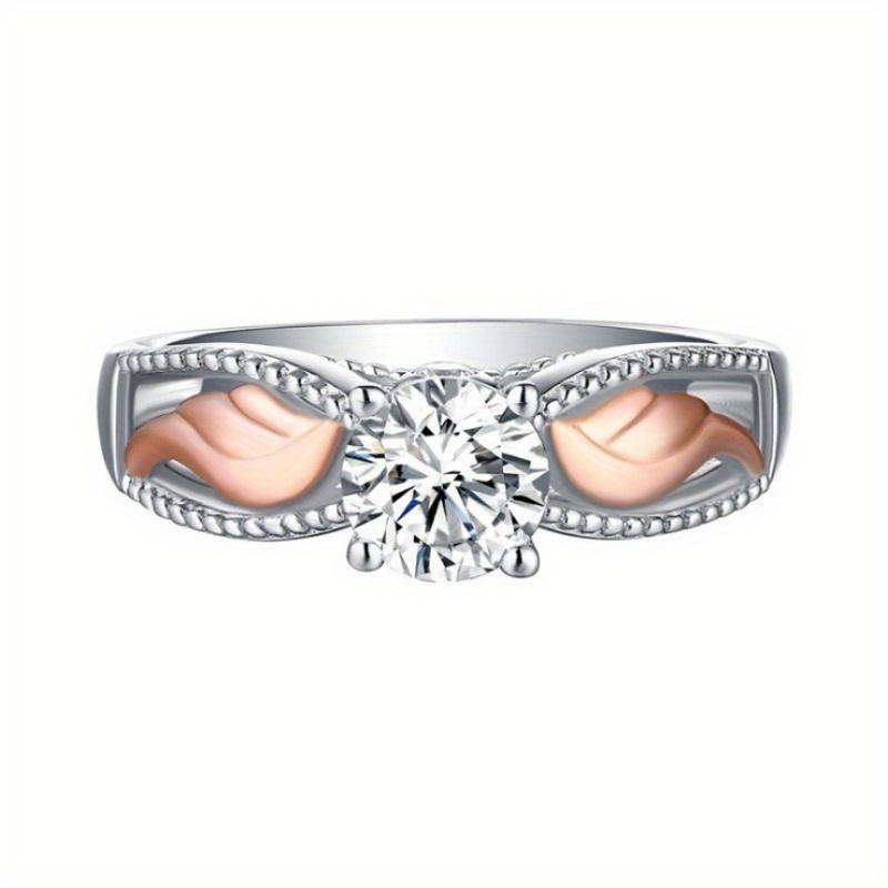 Shining main stone with wing ring, suitable for Valentine's Day, Angel's Day, dreamy and romantic, holiday warm gifts