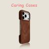 For iPhone 17 Pro Max Case Nappa Leather Magnetic Business Minimalist Compatible with iPhone 16 15 14 13